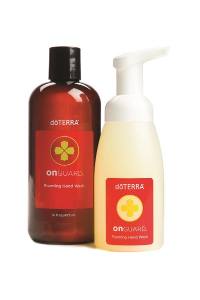 two bottles of doterra products. Foaming hand wash